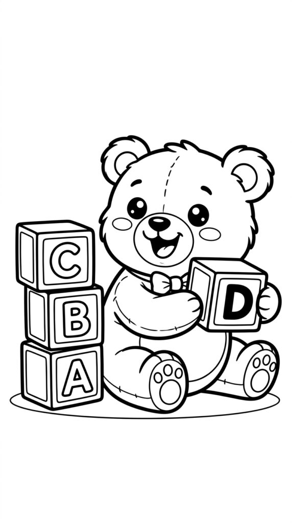 free teddy bear coloring pages 