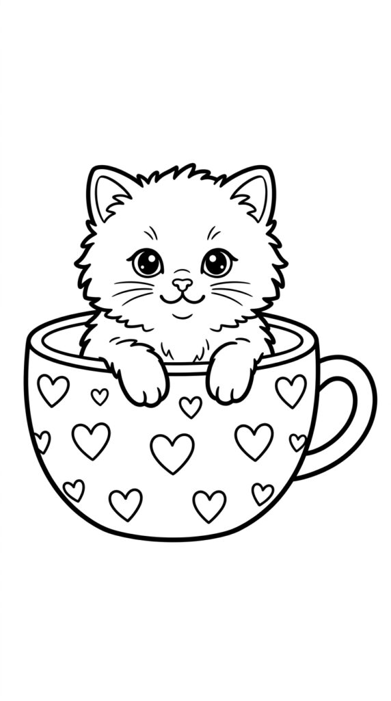 free cats coloring pages for kids 