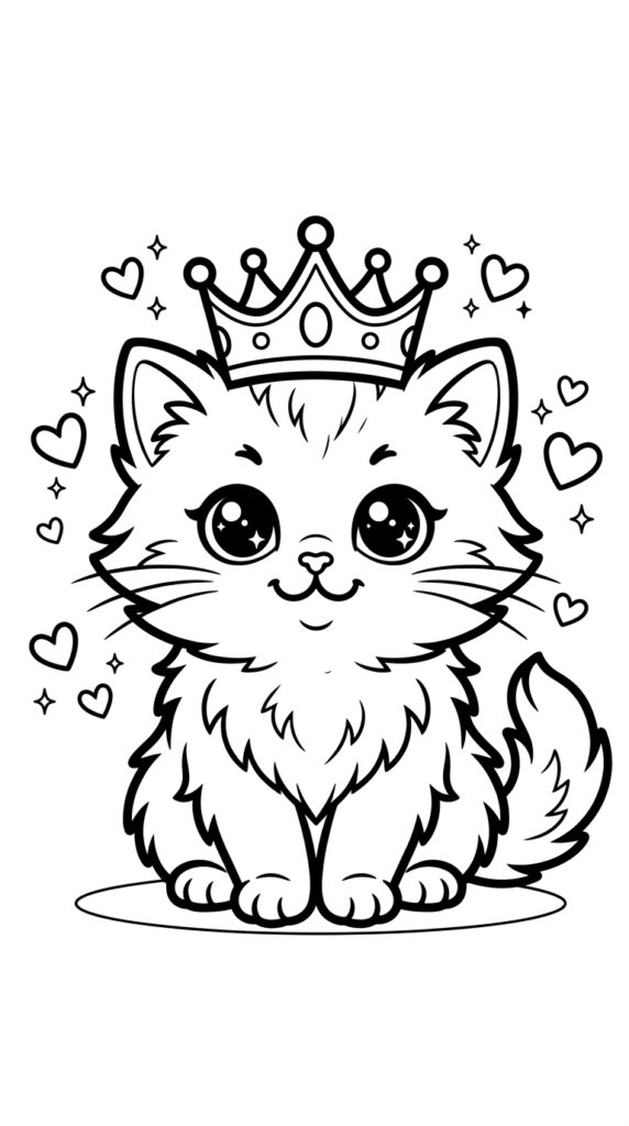 Free Cats coloring for kids