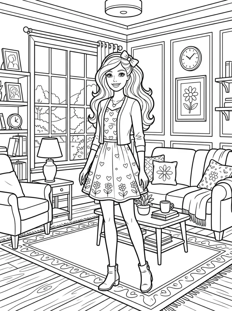 Barbie Dreamhouse coloring page