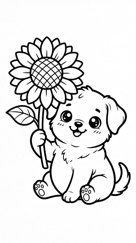 Free dogs coloring for kids