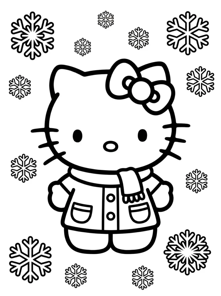 Hello Kitty coloring pages for kids free printable
