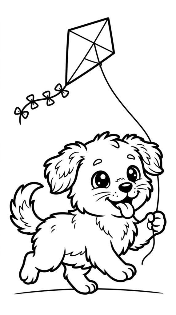 Free dogs coloring for kids