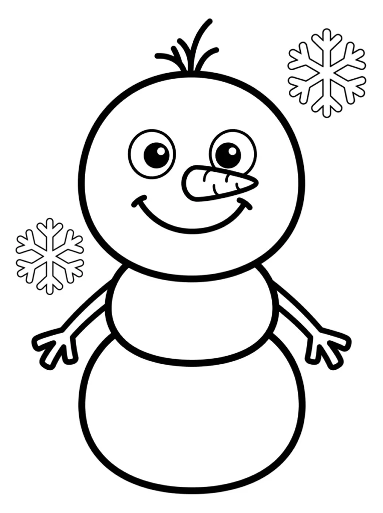 Olaf simple toddler coloring page printable