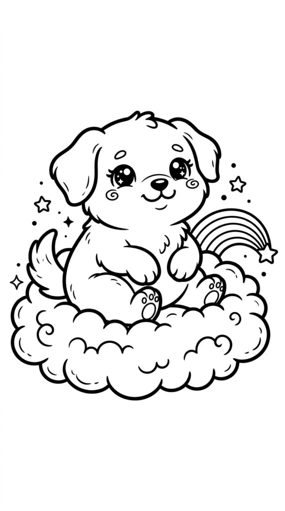 Free Dogs coloring for kids