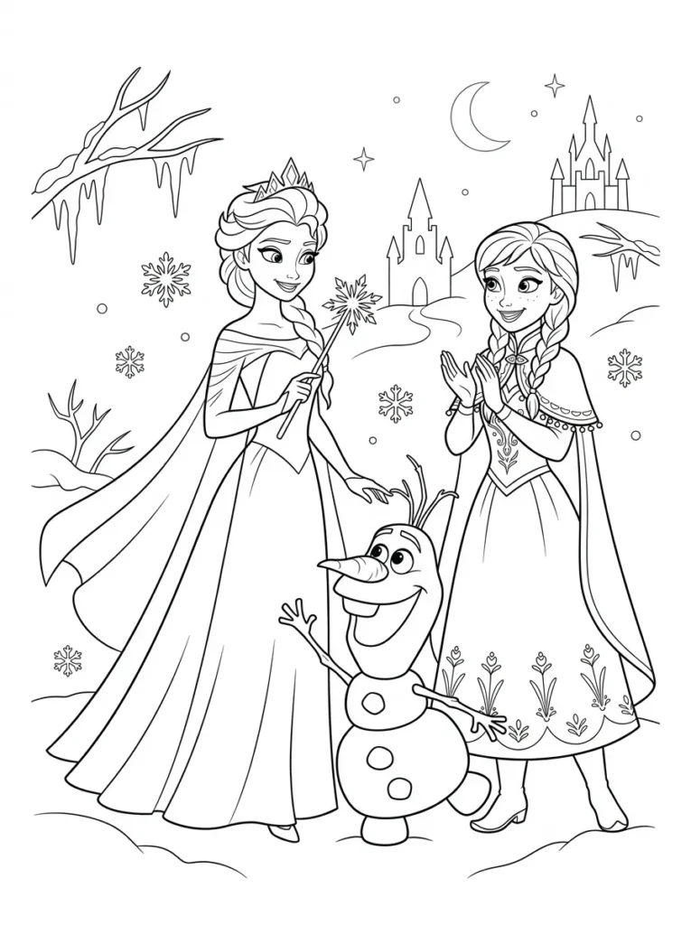 Frozen coloring pages complete collection