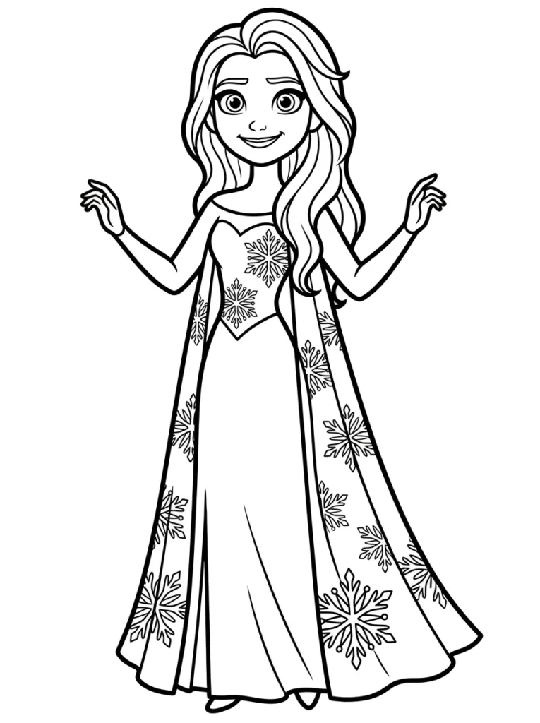 Frozen coloring pages for kids free printable
