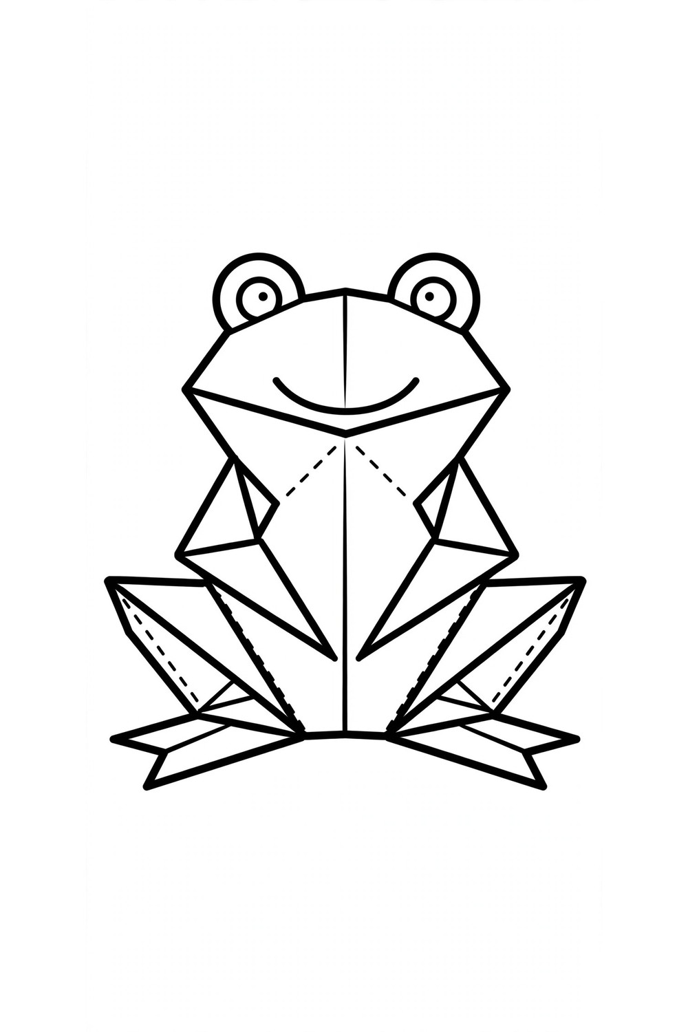Free printable origami frog paper craft for kids