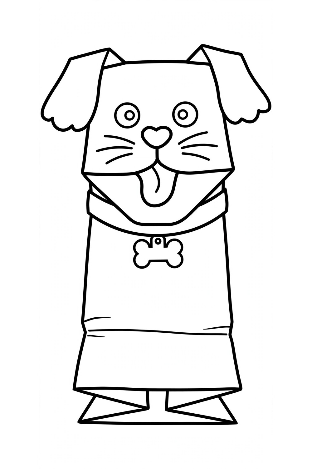 Free printable paper bag dog puppet craft for kids