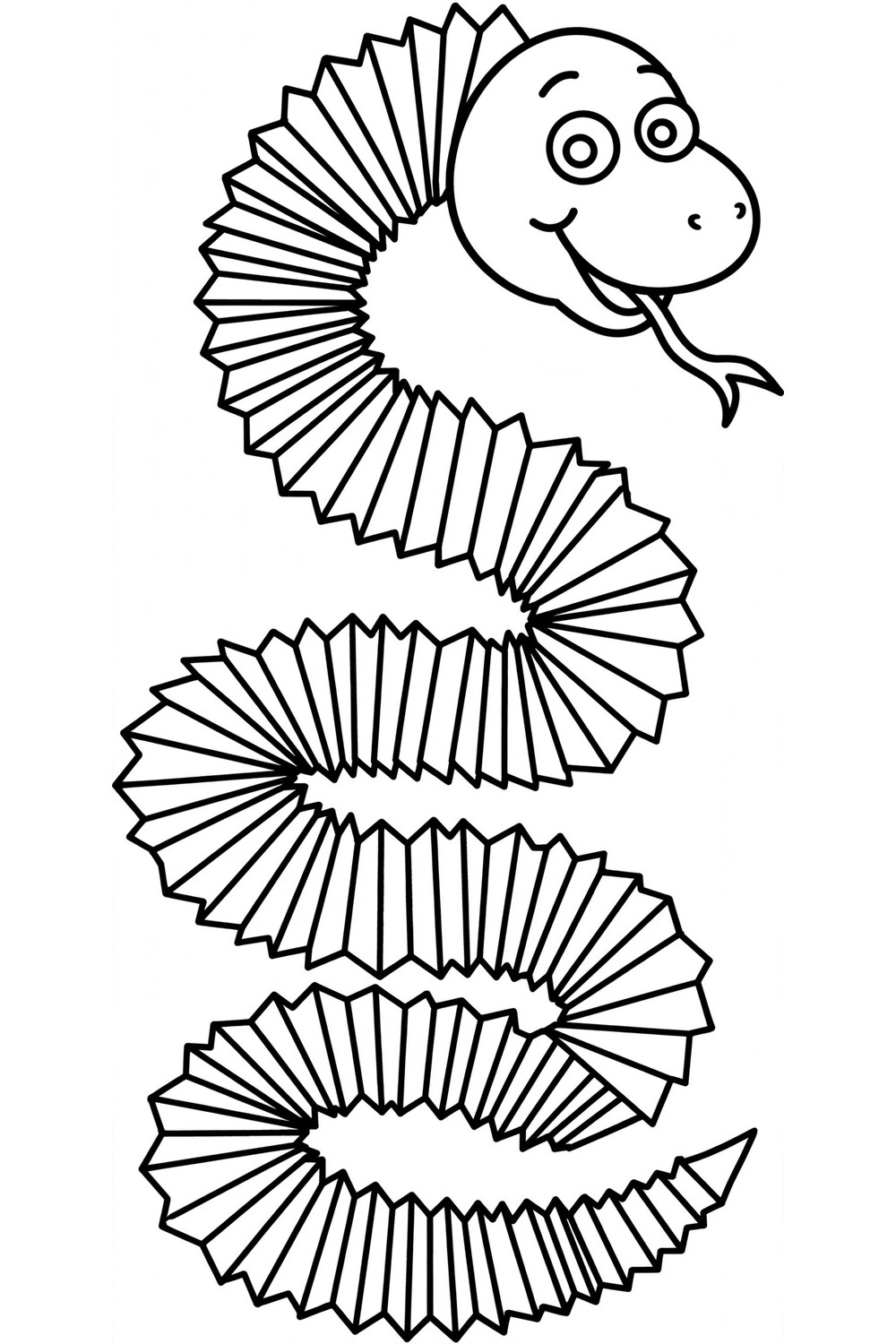 Free printable accordion paper snake craft for kids