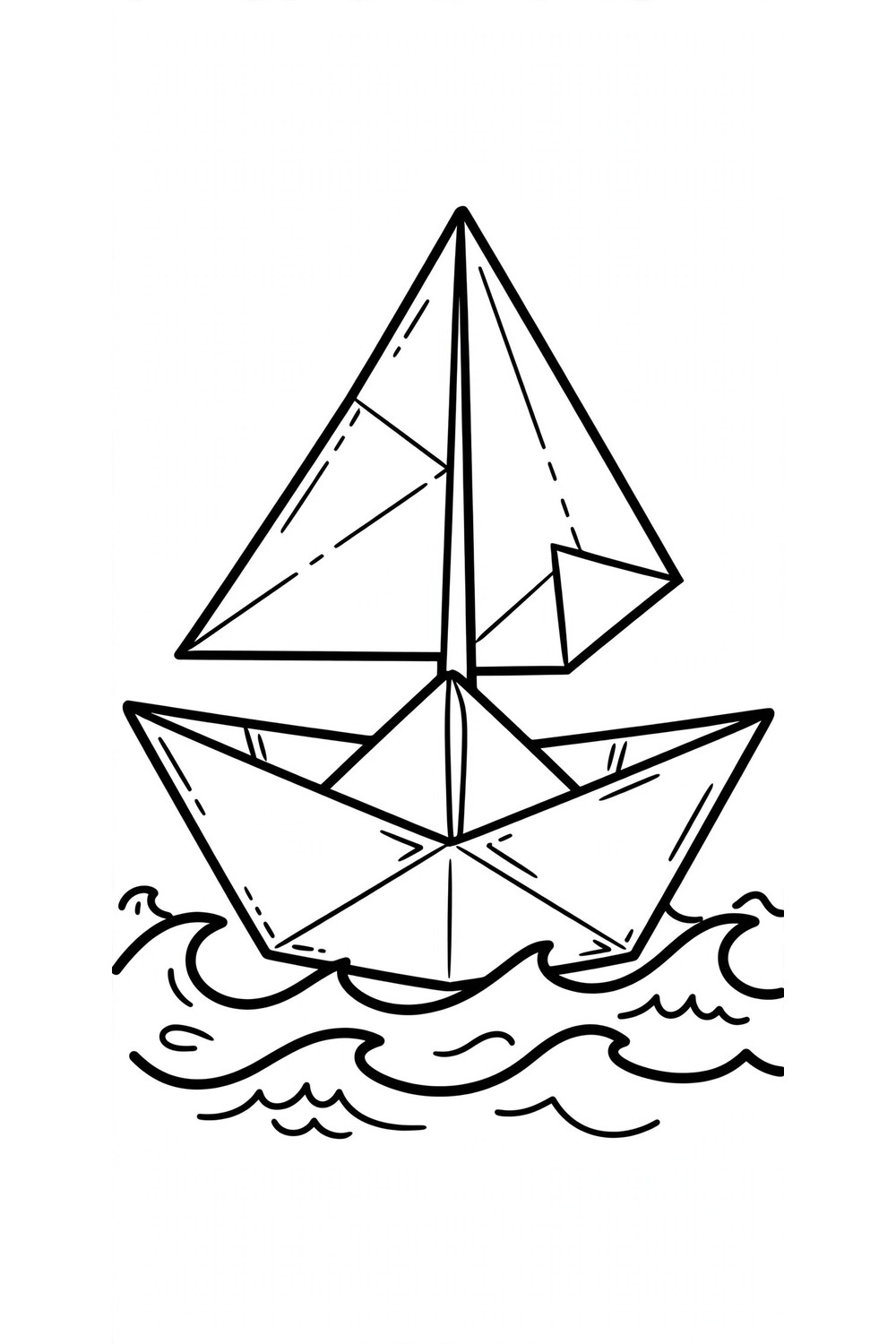 Free printable origami boat paper craft for kids
