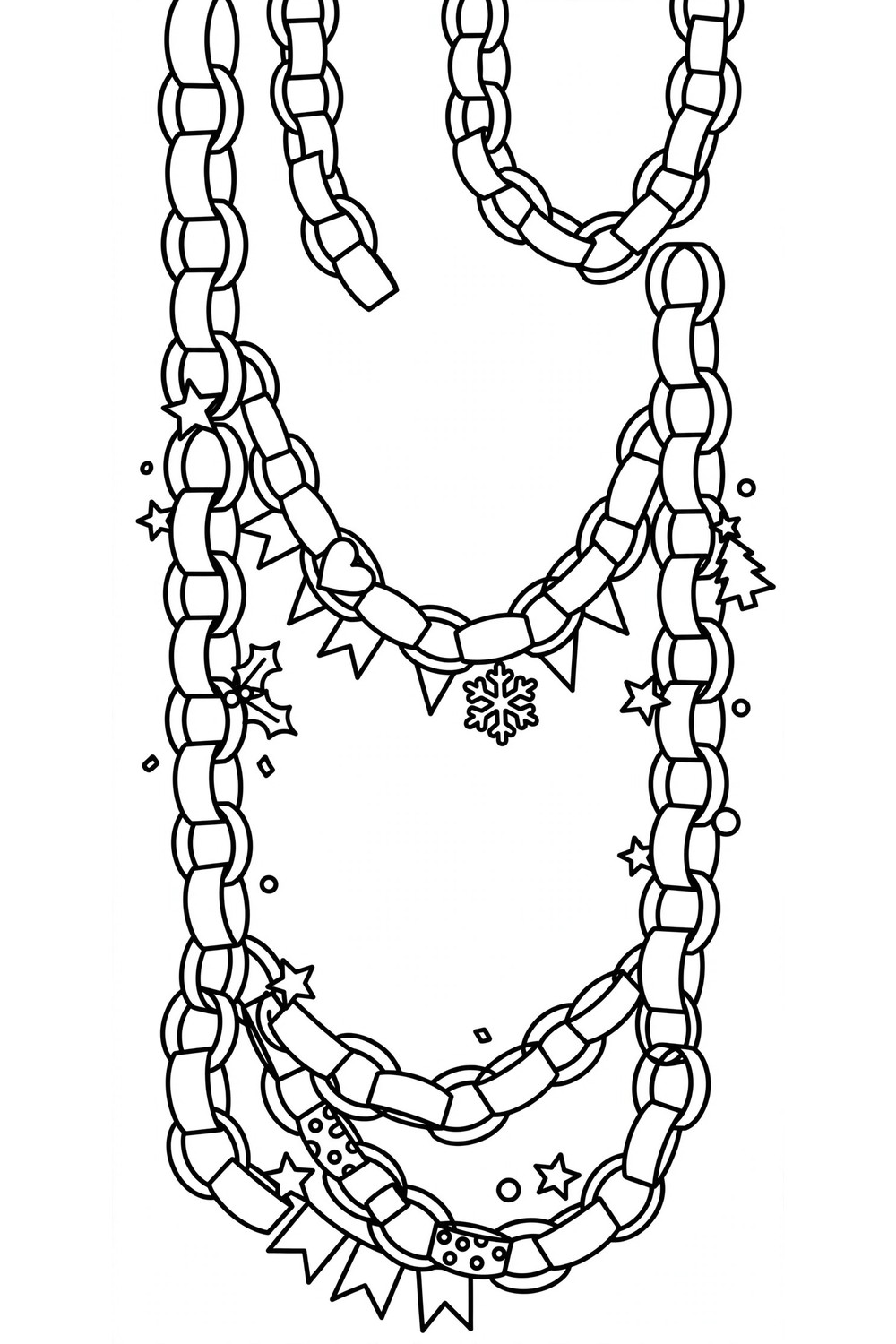 Free printable paper chain garland craft for kids