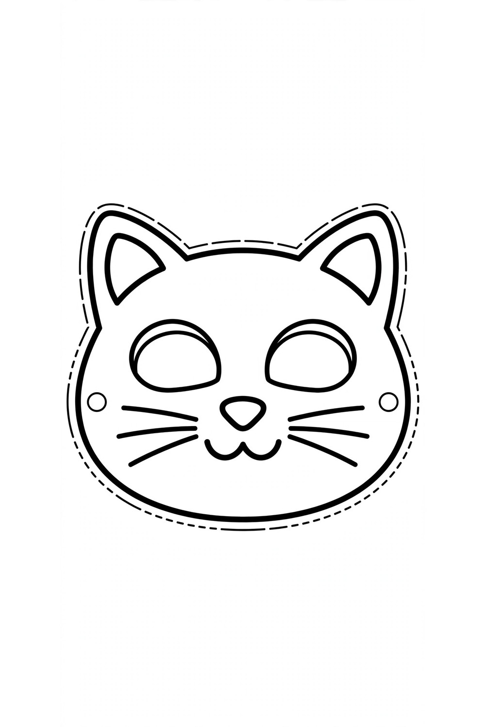 Free printable cat paper mask craft for kids