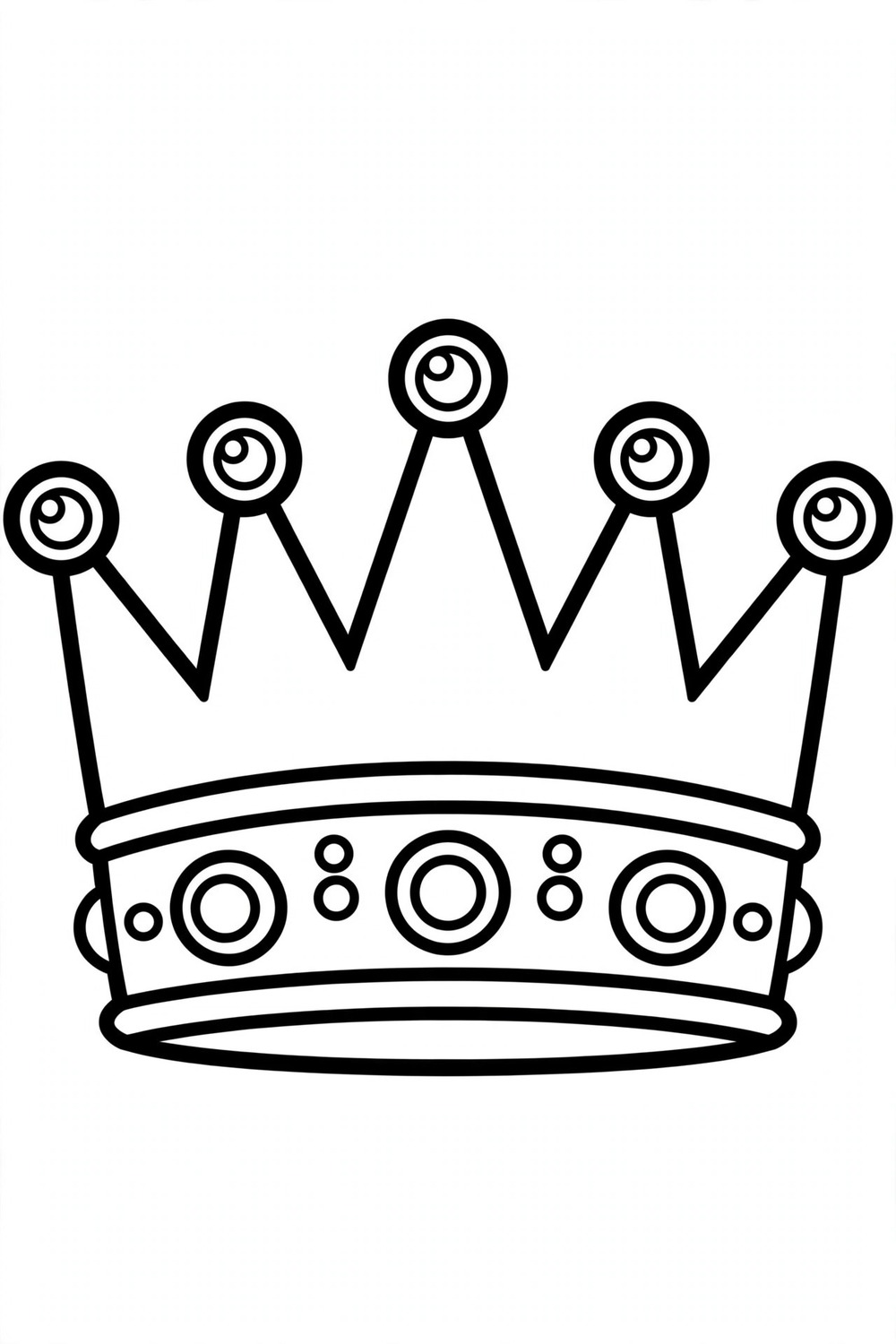 Free printable golden crown coloring page for kids